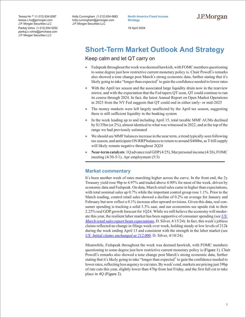 《JPMorgan Econ  FI-Short-Term Market Outlook And Strategy Keep calm and let QT ...-107709767》 - 第1页预览图