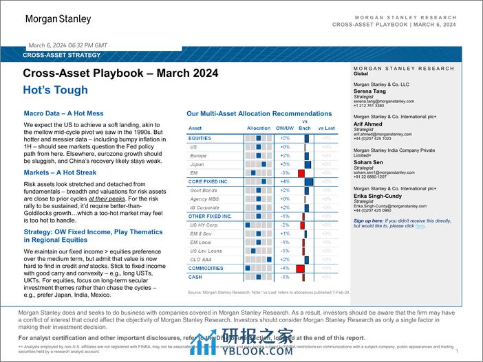 Morgan Stanley Fixed-Cross-Asset Playbook Hots Tough-106895604 - 第1页预览图