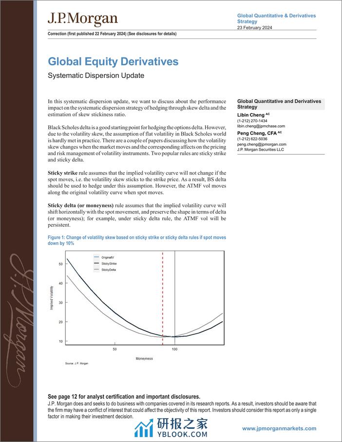 JPMorgan-Global Equity Derivatives Systematic Dispersion Update-106650871 - 第1页预览图