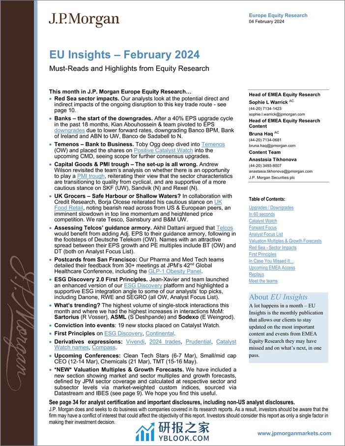 JPMorgan-EU Insights – February 2024 Must-Reads and Highlights from E...-106333520 - 第1页预览图