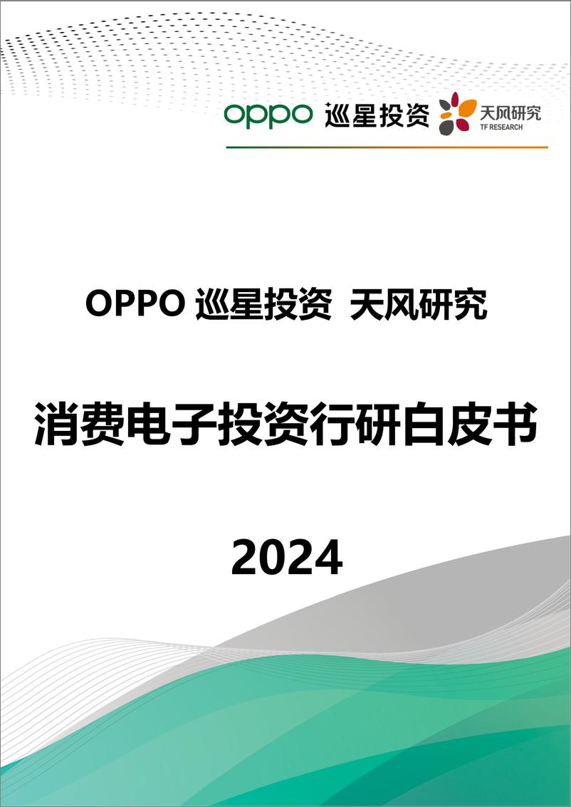 《OPPO&巡星投资&天风研究：2024消费电子投资行研白皮书-73页》 - 第1页预览图