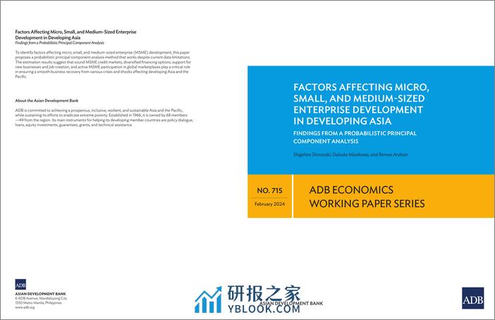 影响亚洲发展中经济体中小微企业发展的因素 - 第1页预览图