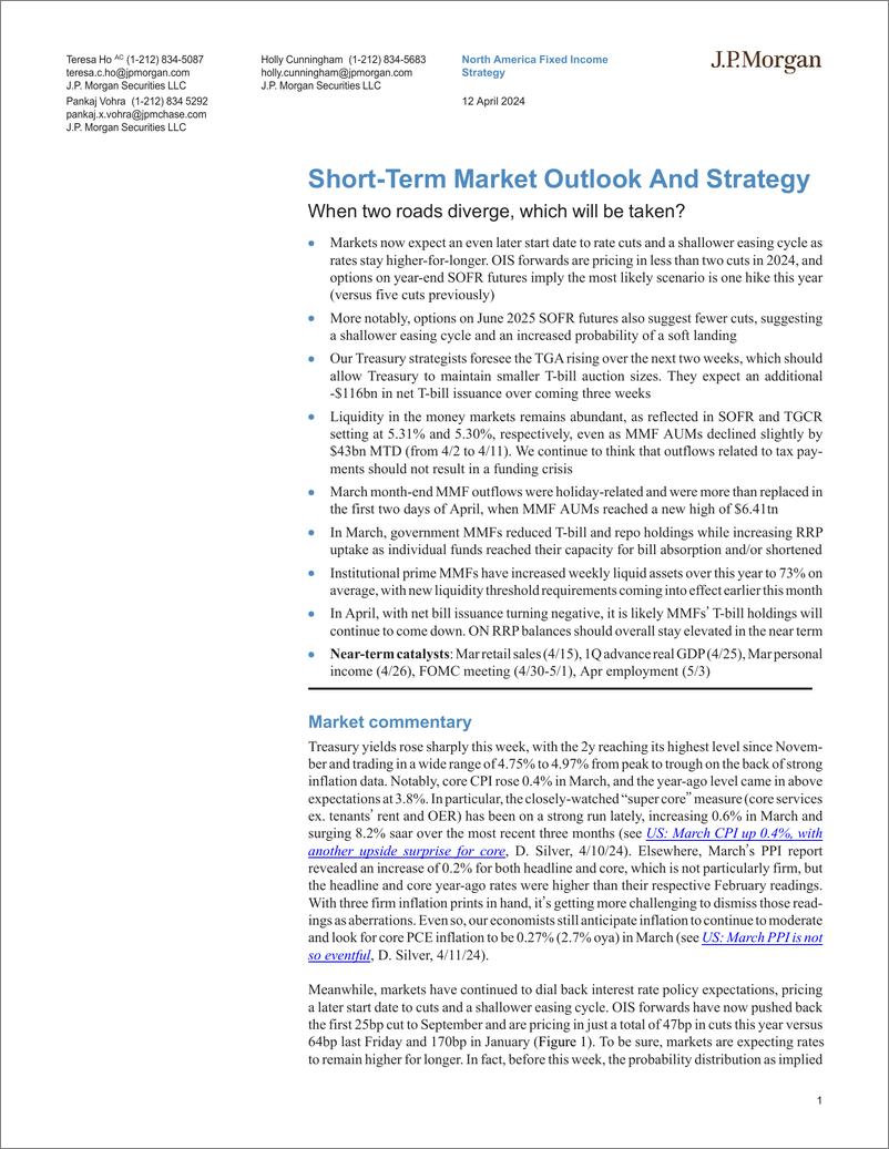 《JPMorgan Econ  FI-Short-Term Market Outlook And Strategy When two roads diverg...-107557097》 - 第1页预览图