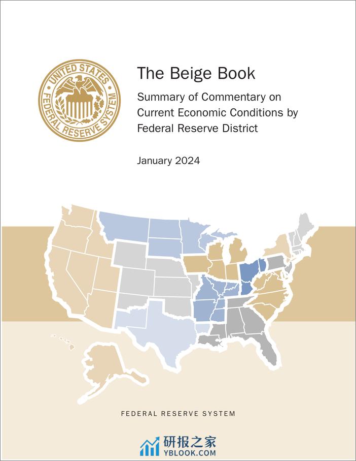 美联储经济褐皮书（2024年1月） - 第1页预览图
