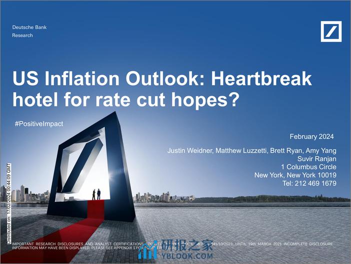 Deutsche Bank-US Economic Chartbook US Inflation Outlook Heartbreak hote...-106565865 - 第1页预览图