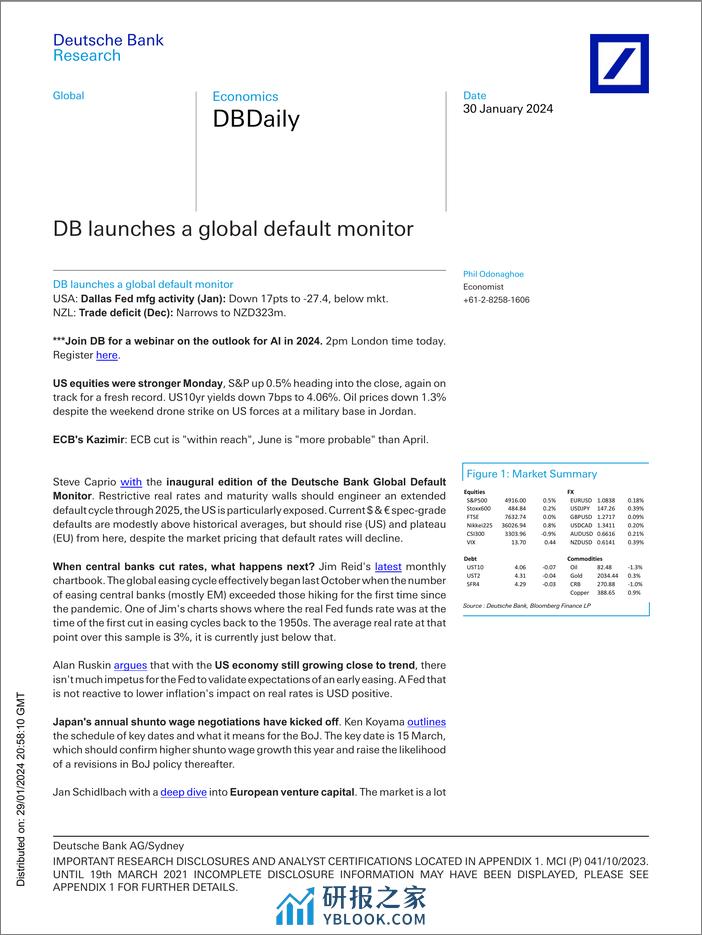 Deutsche Bank-DBDaily DB launches a global default monitor-106208790 - 第1页预览图